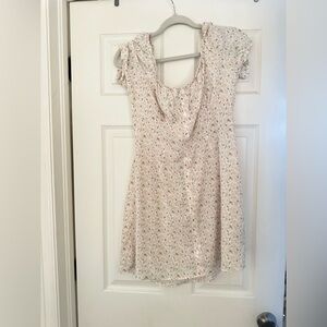 Trixxi Floral Dress with Pink and Green Accents